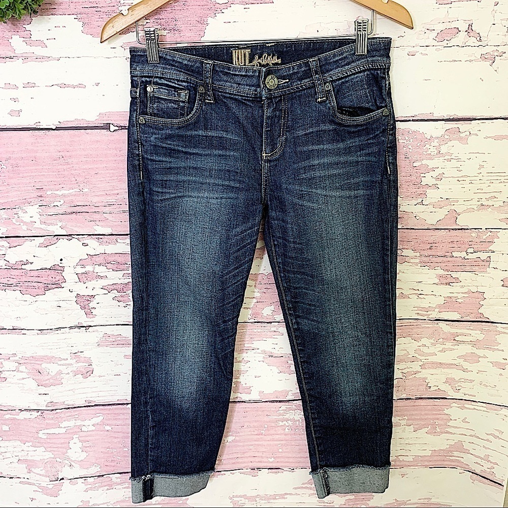 KUT FROM THE KLOTH Women’s Blue Rolled Cuff Denim Jeans Size 2
